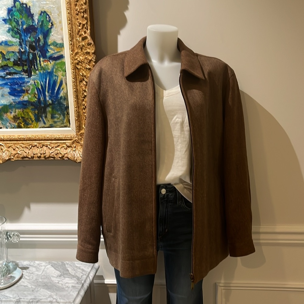Madison Montagut Paris Brown wool zip up jacket